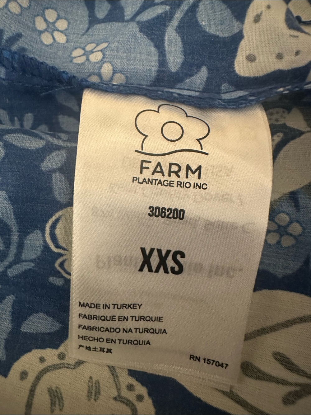 Farm Rio Dress XXS Full of Flowers Blue Midi Floral Sundress Sleeveless NWT $220 - Picture 12 of 15
